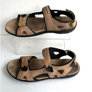 Naturalizer Casual Sandals Women Sz 7.5 Slingback Light Brown Leather